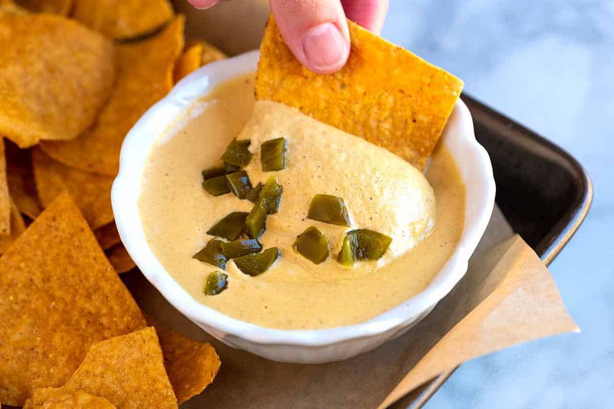 Receita cremosa de queso vegano