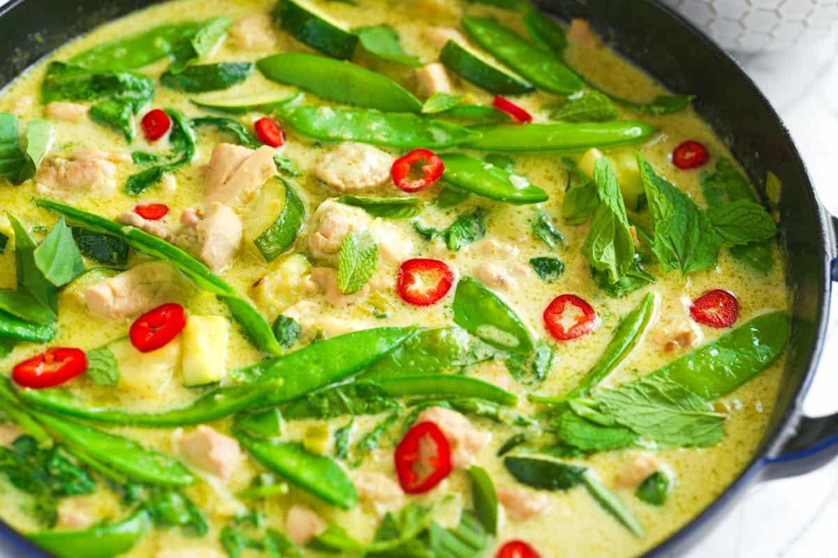 Receita de curry verde tailandês fácil