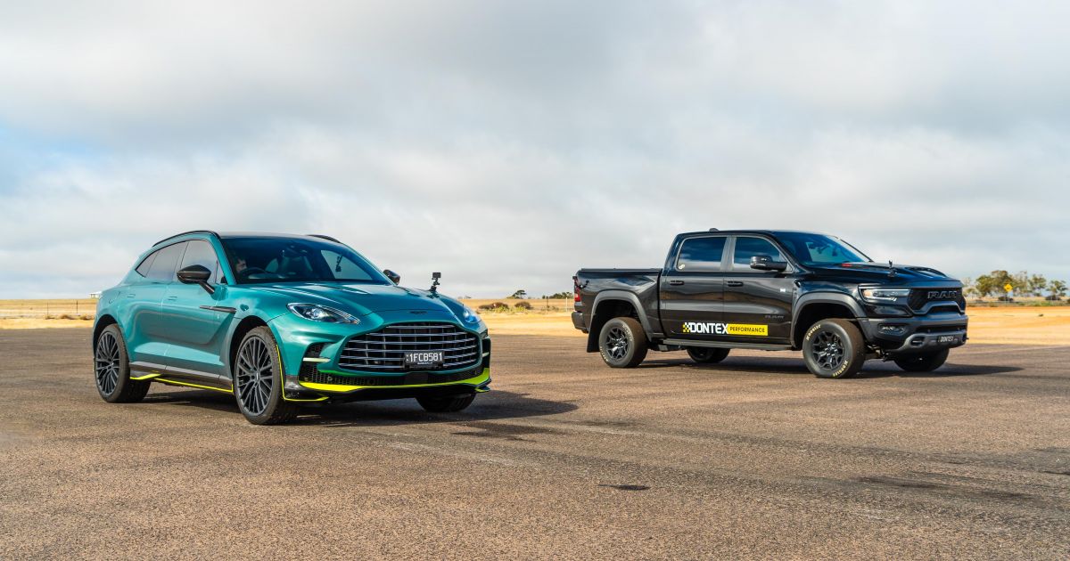 1200HP RAM TRX vs Aston Martin DBX707 Drag Race