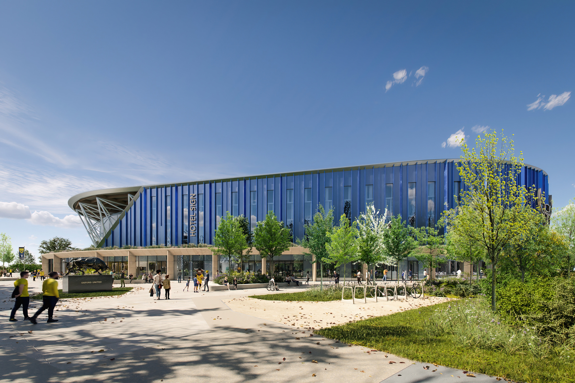 O estádio totalmente elétrico da AFL Architects em Oxford recebe aprovação de planejamento