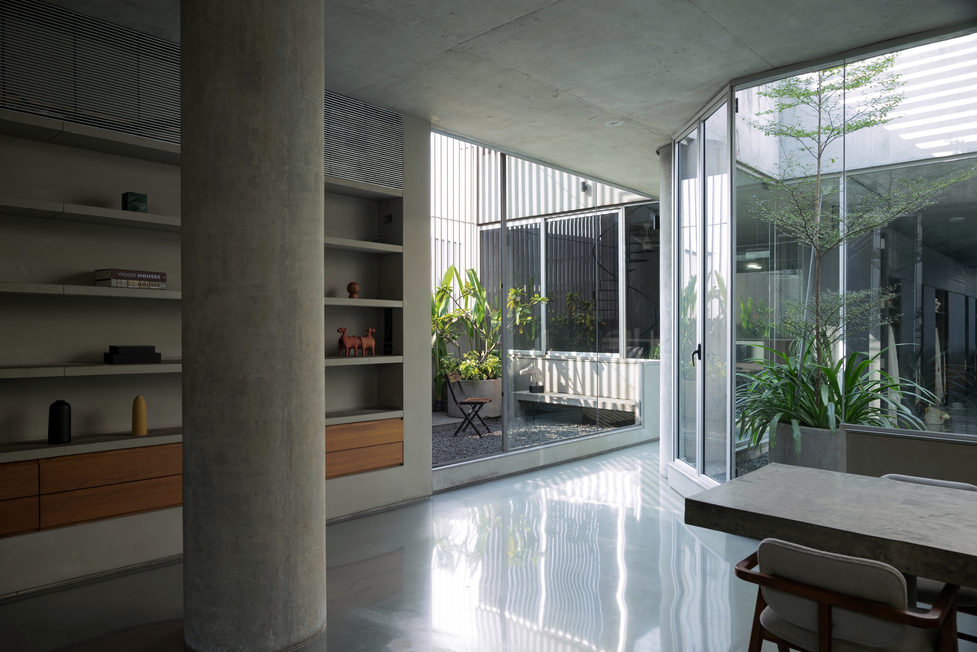 Casa e escritório de têxteis de gaze urbano