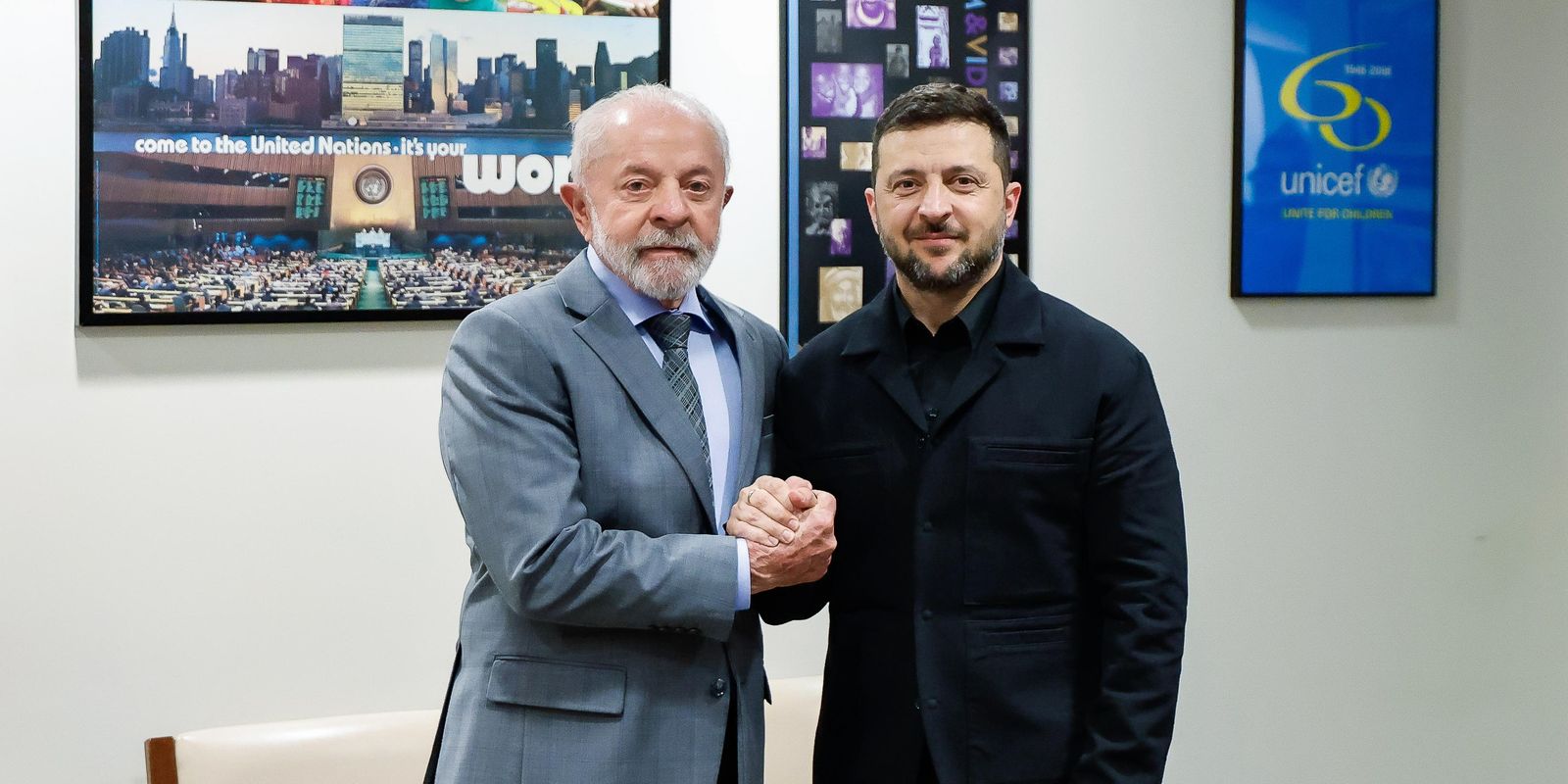 Lula encontra Zelensky e diz que não há “saída militar” para guerra