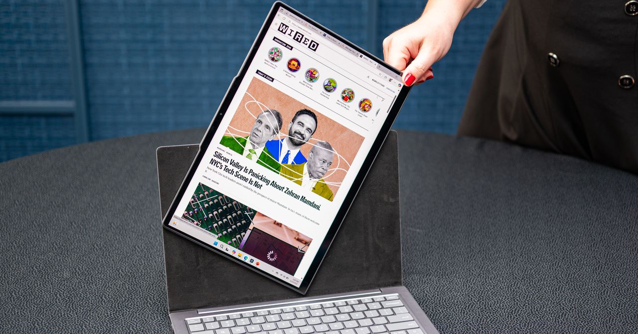 O laptop conceitual do Lenovo WhinkBook Vertiflex tem uma tela giratória