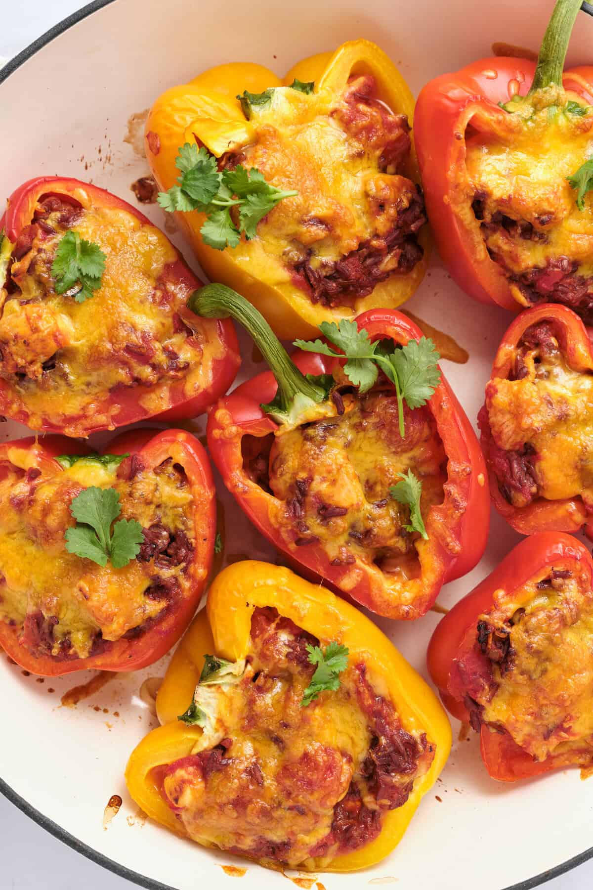 Pimentão repleto de frango – fé de fé de alimentos