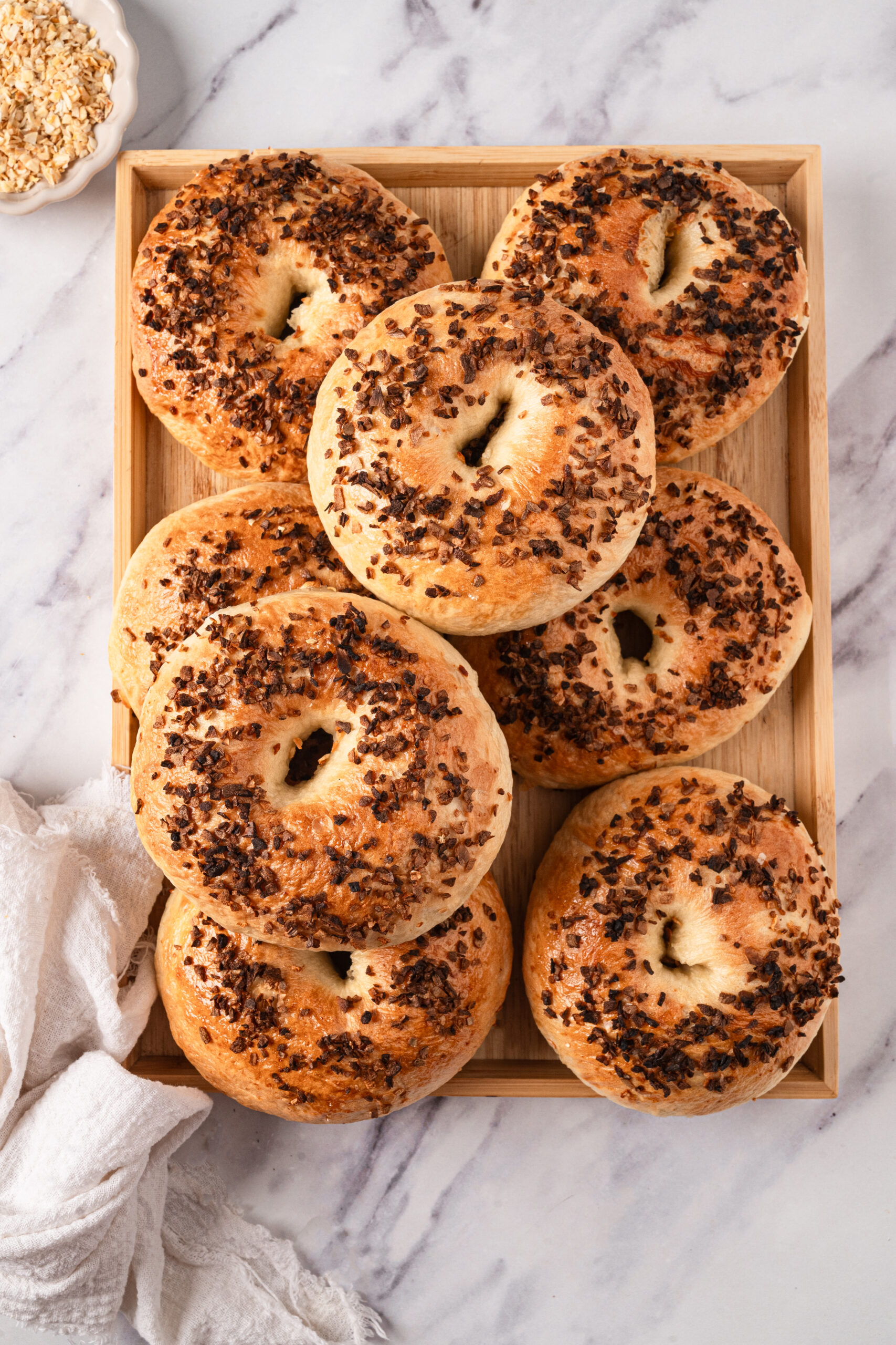 Bagels de cebola – Fitness Faith Faith