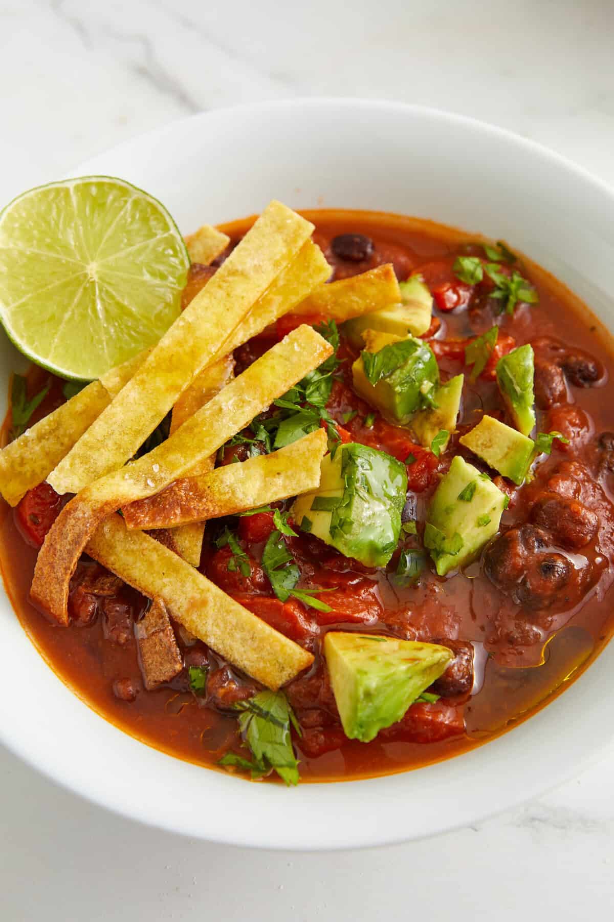 Sopa de tortilha vegetariana – Faith Faith Faitness