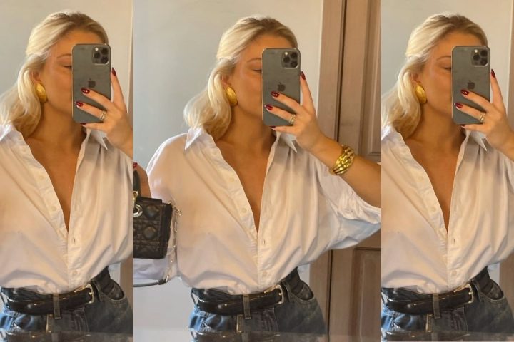 10 idéias de roupas de botão branco que você usará repetindo