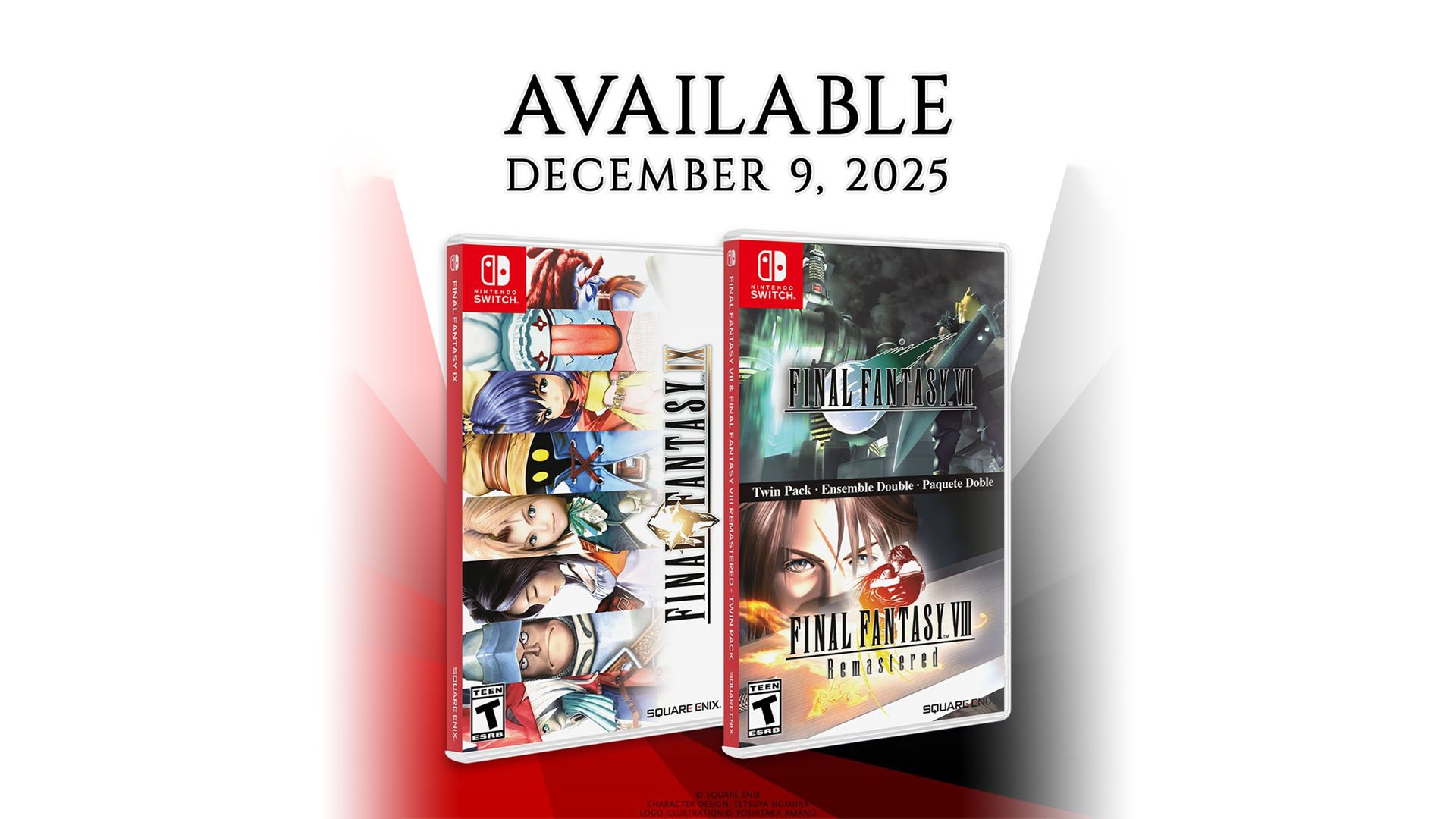 Edições físicas de Final Fantasy VII e Final Fantasy VIII Remastered Twin-Pack e Final Fantasy IX Switch chegando à América do Norte em 9 de dezembro