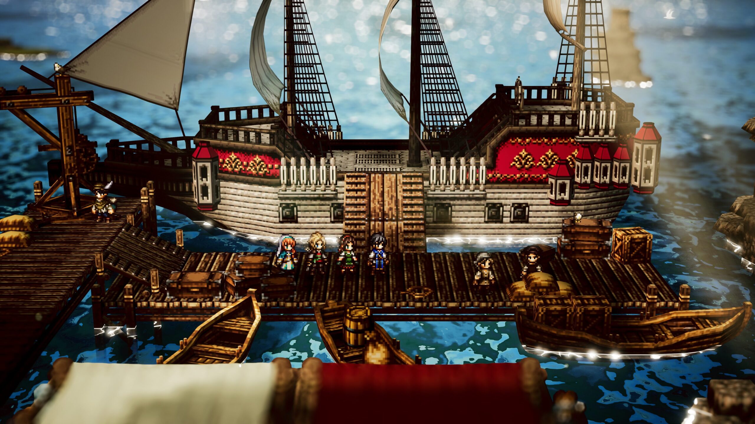 Octopath Traveler 0 detalha mais companheiros, ações de caminho, níveis de amizade, bate-papo em grupo e aventuras no mar