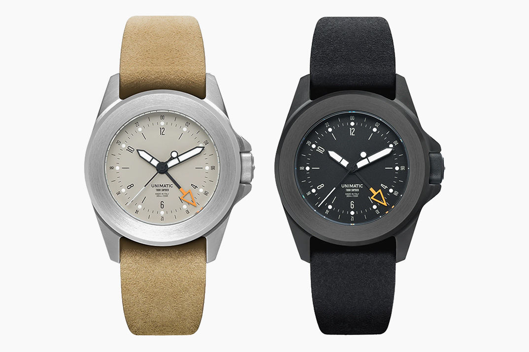 O novo Todd Snyder GMT da Unimatic transforma o Modello Quattro em um relógio de viagem moderno