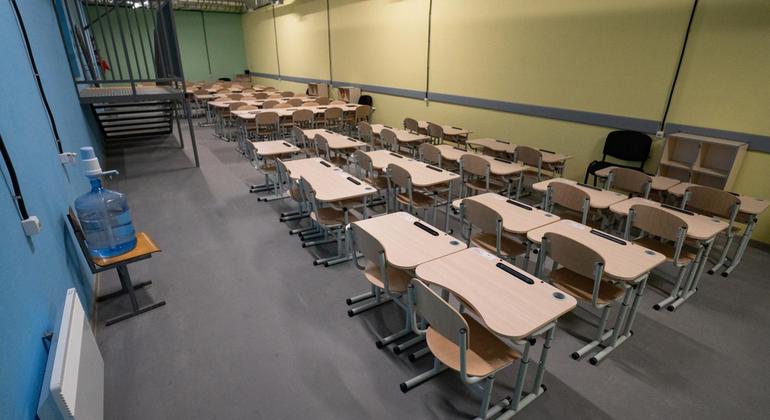 Projeto do Unops permite que a educação continue no sul da Ucrânia