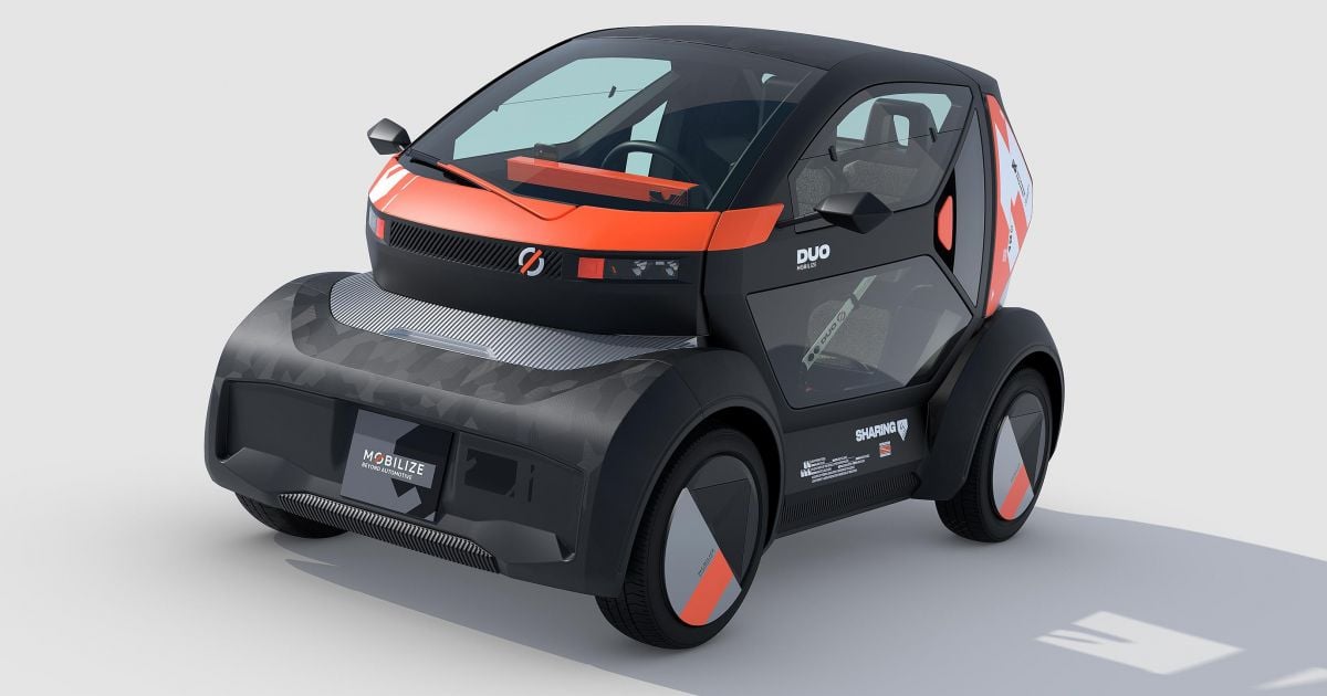 Renault eixos Duo quadriciclo, divisão de compartilhamento de carros Mobilize