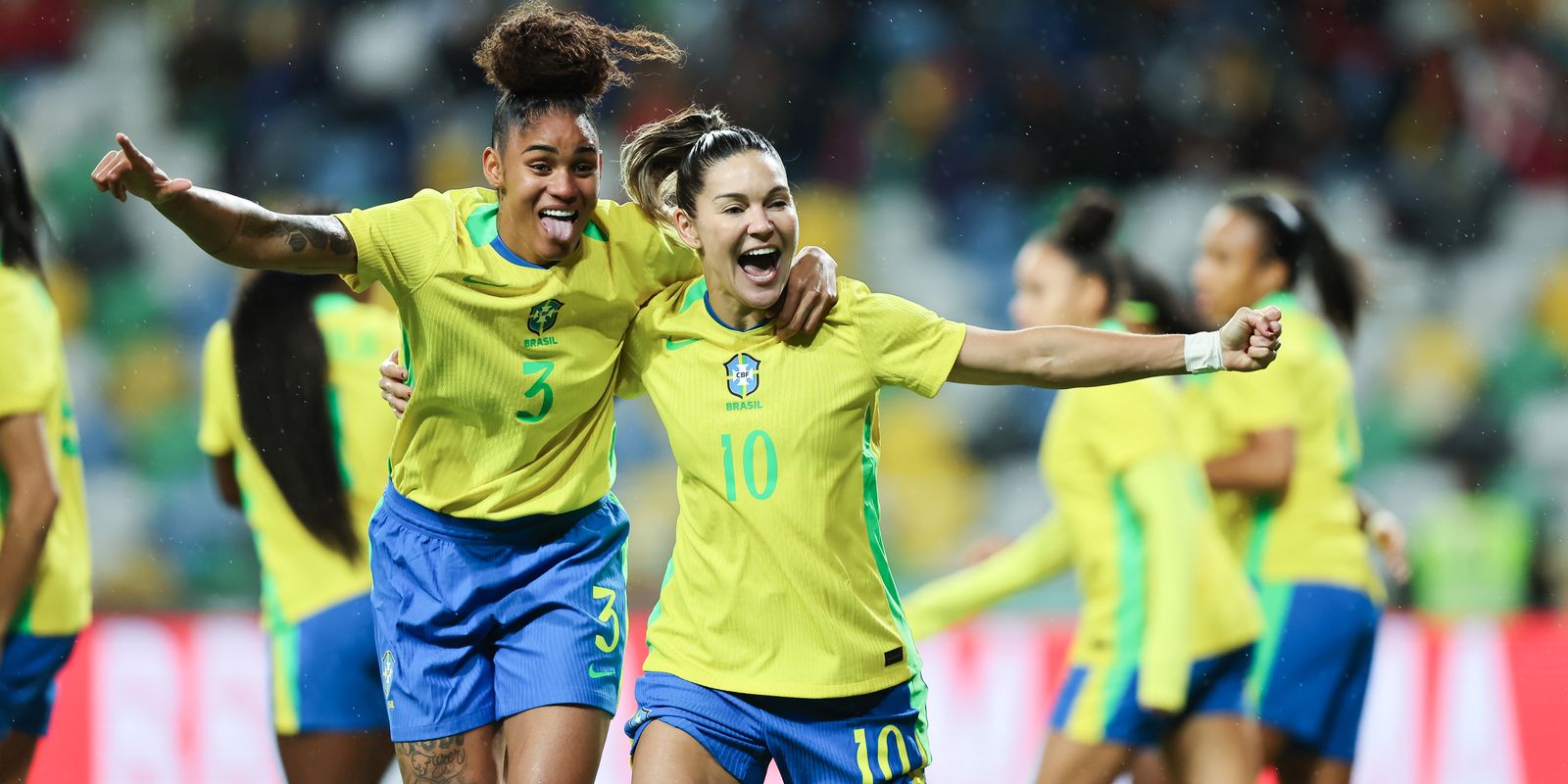 Seleção feminina fecha 2025 com goleada de 5 a 0 sobre Portugal