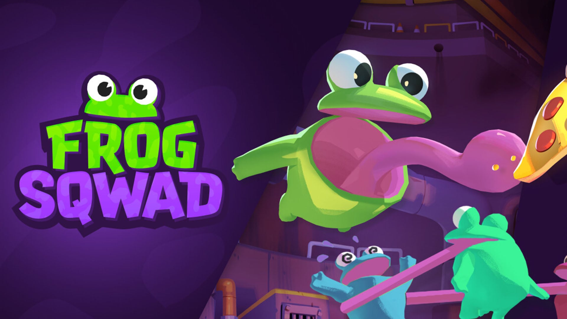 Frog Sqwad, jogo de plataformas e quebra-cabeças de extração cooperativa baseado em física pastelão, anunciado para PC