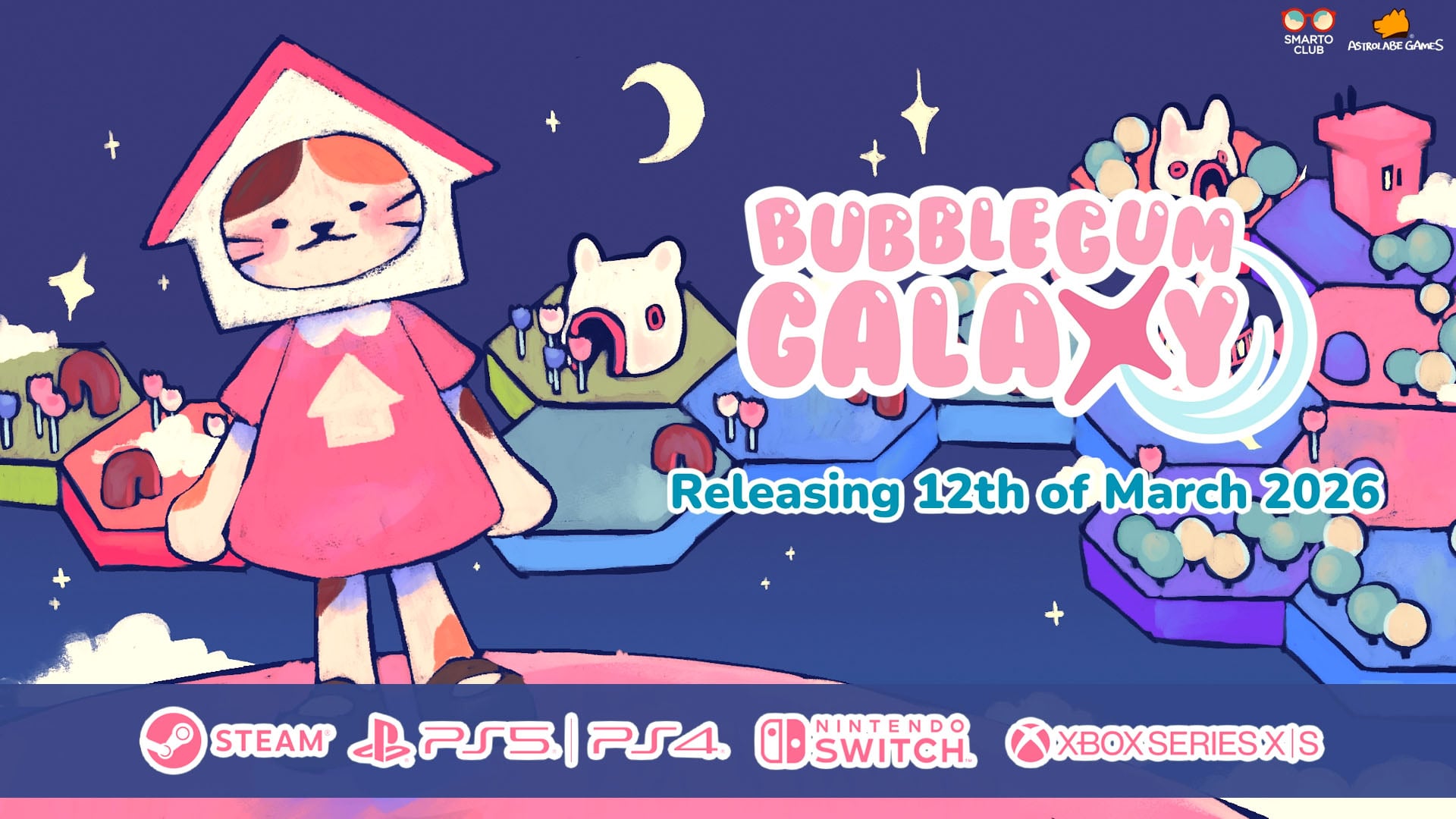 Bubblegum Galaxy será lançado em 12 de março para PS5, Xbox Series, PS4, Switch e PC