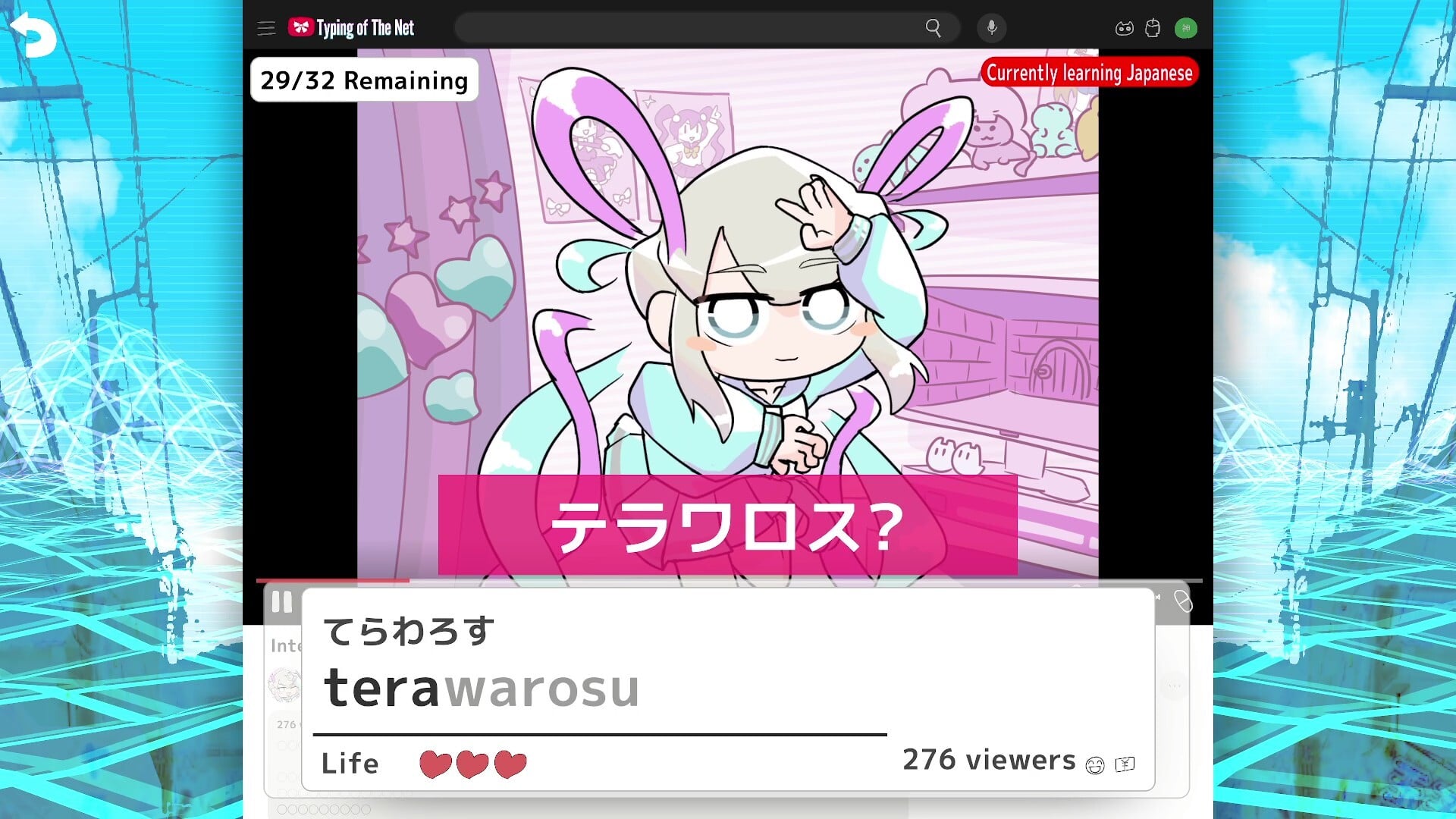 NEEDY STREAMER OVERLOAD: Typing of The Net versão 1.2.0 atualização agora disponível, adiciona modos ‘Endless’ e ‘Worldwide’