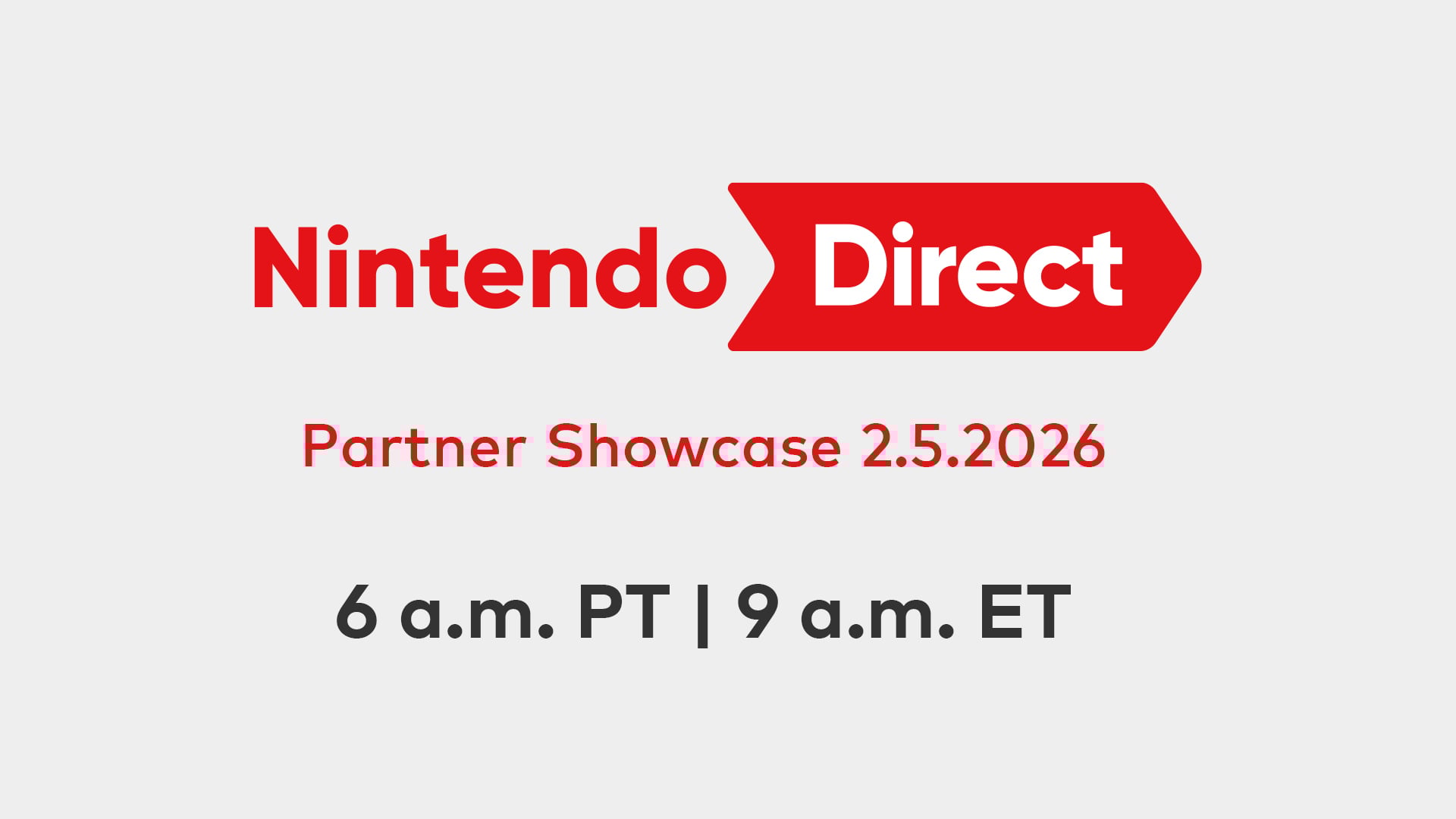 Nintendo Direct: Partner Showcase marcado para 5 de fevereiro