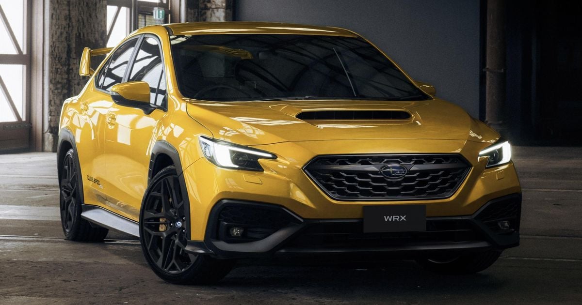 Subaru WRX fica amarelo em celebração de marco