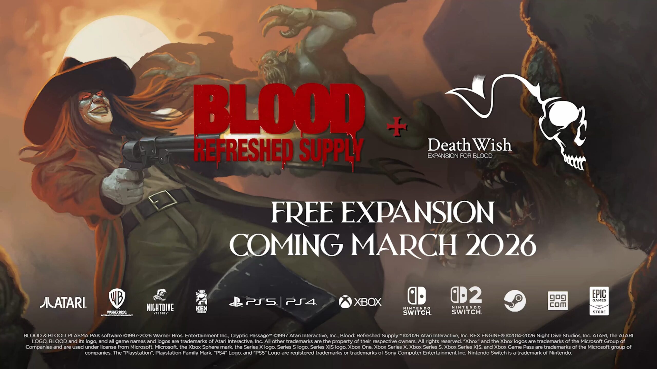 Blood: Refreshed Supply, expansão gratuita ‘Death Wish’ anunciada