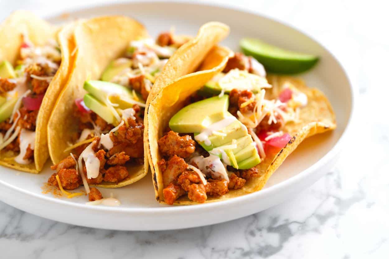Receita de tacos de peru moído
