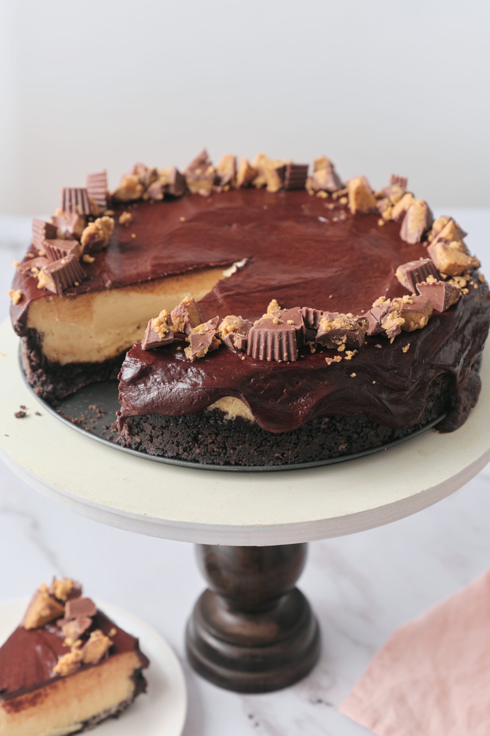 Receita de Cheesecake de Manteiga de Amendoim – Food Faith Fitness