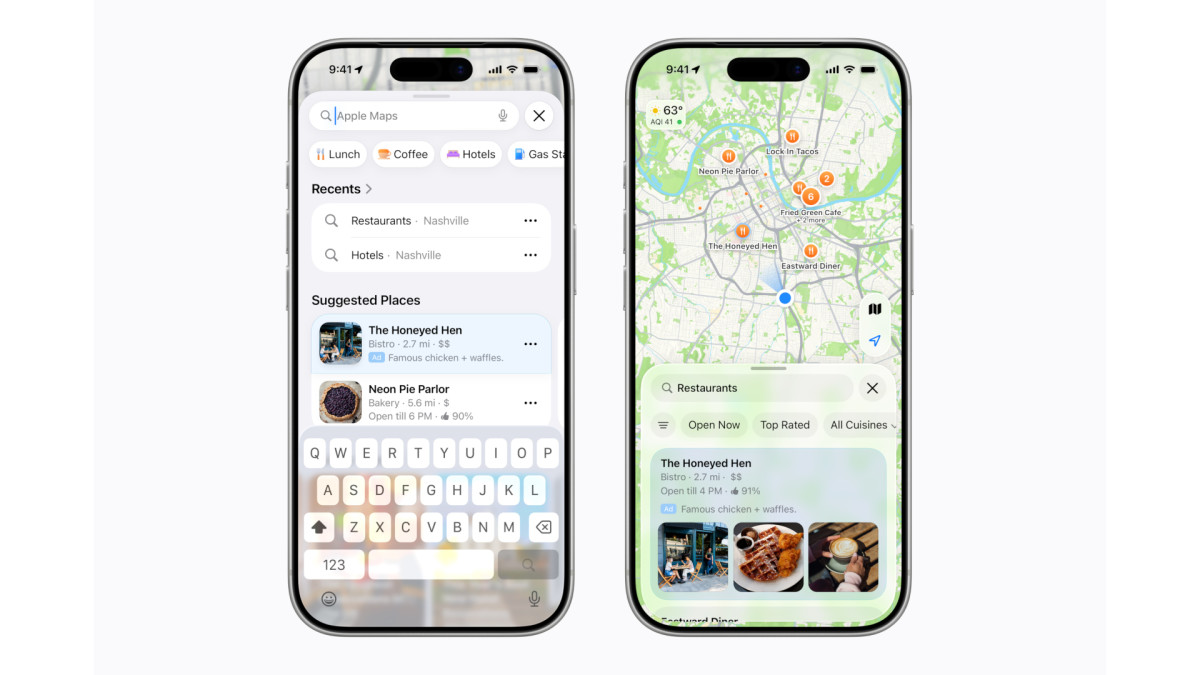 Há apenas uma coisa boa sobre o Apple Maps obter anúncios