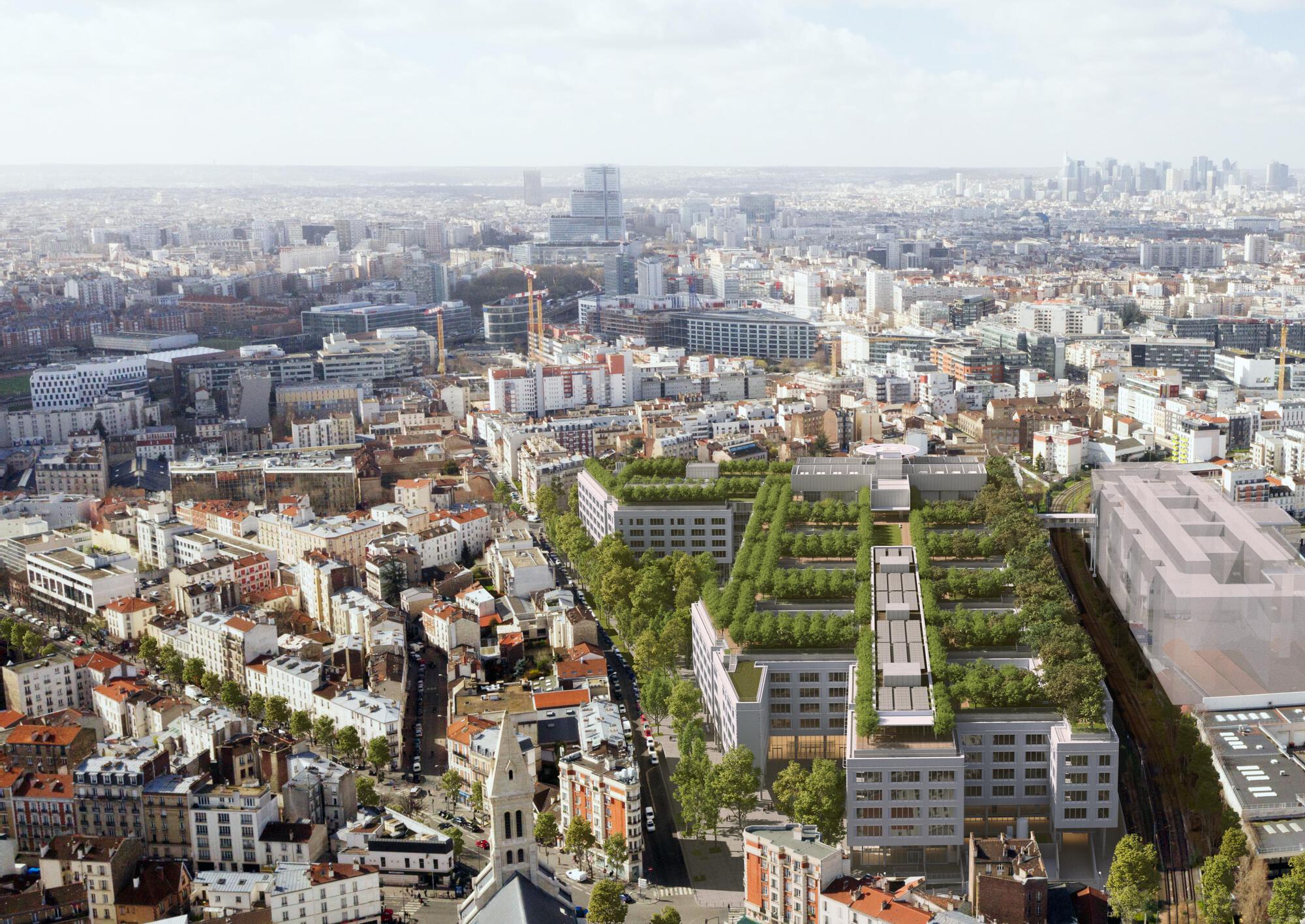 Renzo Piano Building Workshop e Brunet Saunier & Associés garantem licença para Hospital Florestal Urbano na Grande Paris