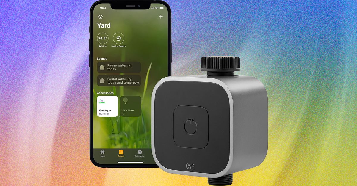 O controlador de água inteligente Eve Aqua permite regar o jardim pelo telefone