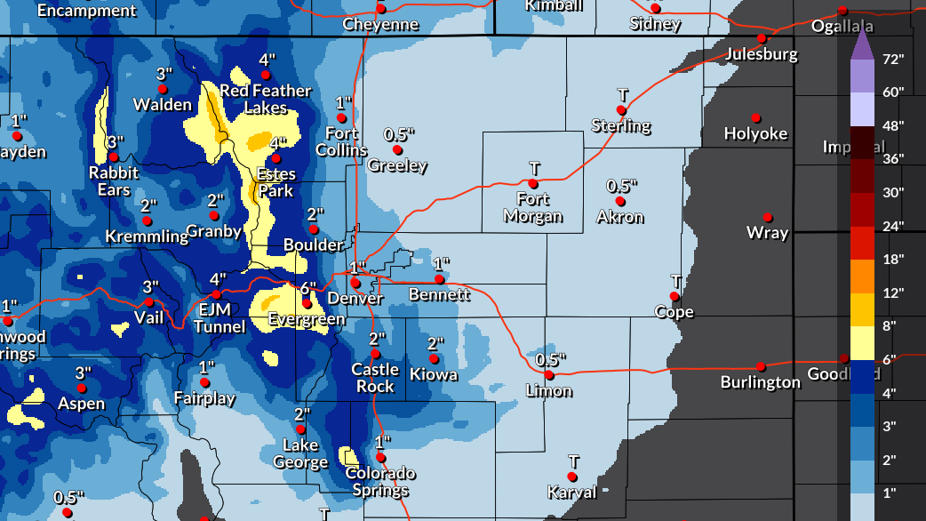 Alerta de clima de inverno: queda de 50 graus traz neve para a I-70 e ameaça gelo negro em todo o Colorado neste fim de semana