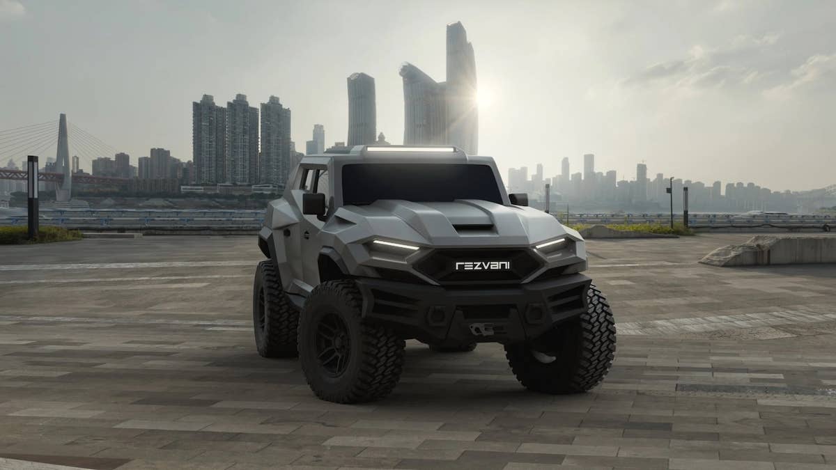 Fortaleza de Rezvani traz 850 HP e armadura opcional para uma nova picape tática selvagem