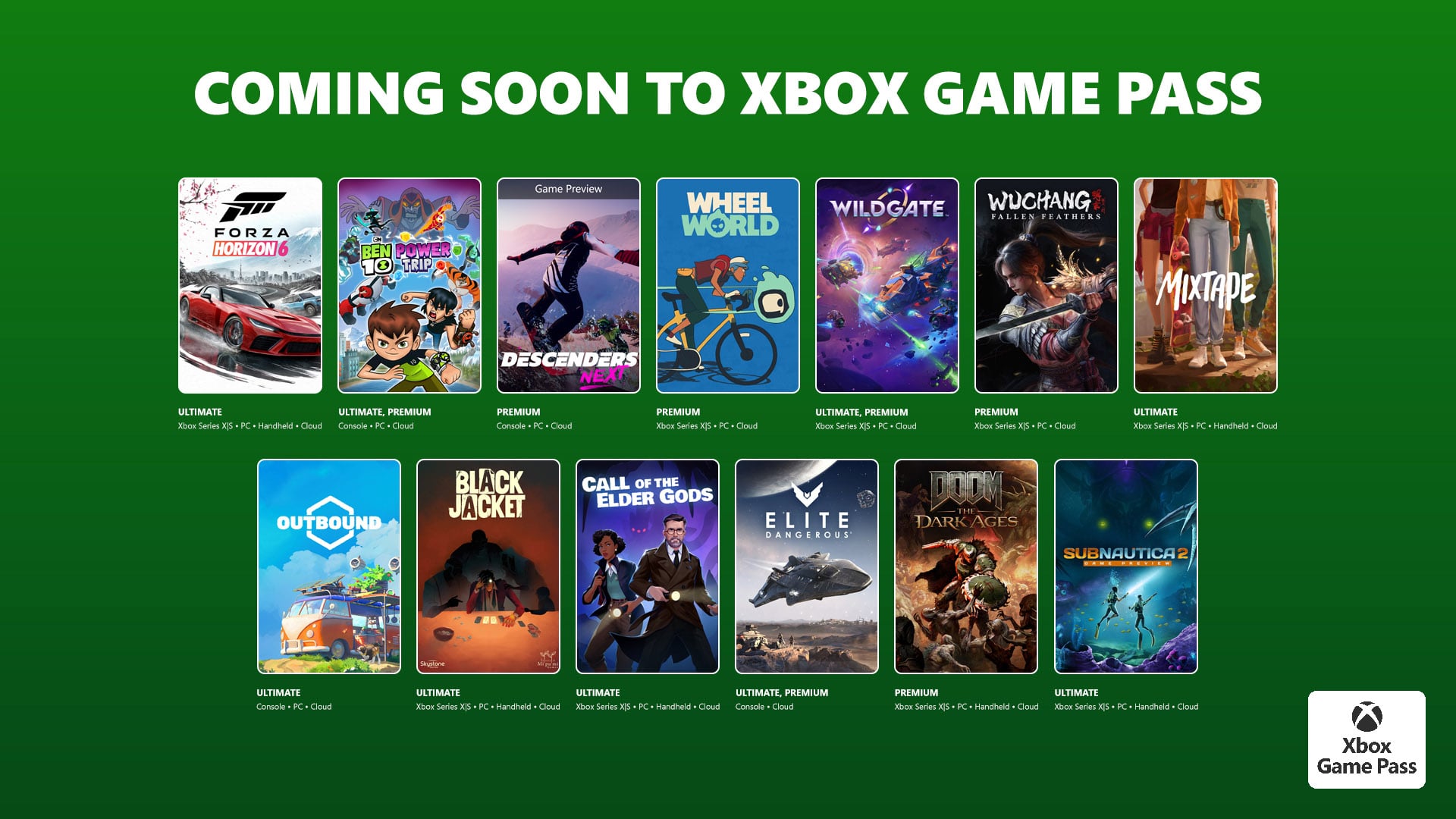 Game Pass adiciona Forza Horizon 6, Mixtape, Subnautica 2 Early Access e muito mais do início a meados de maio
