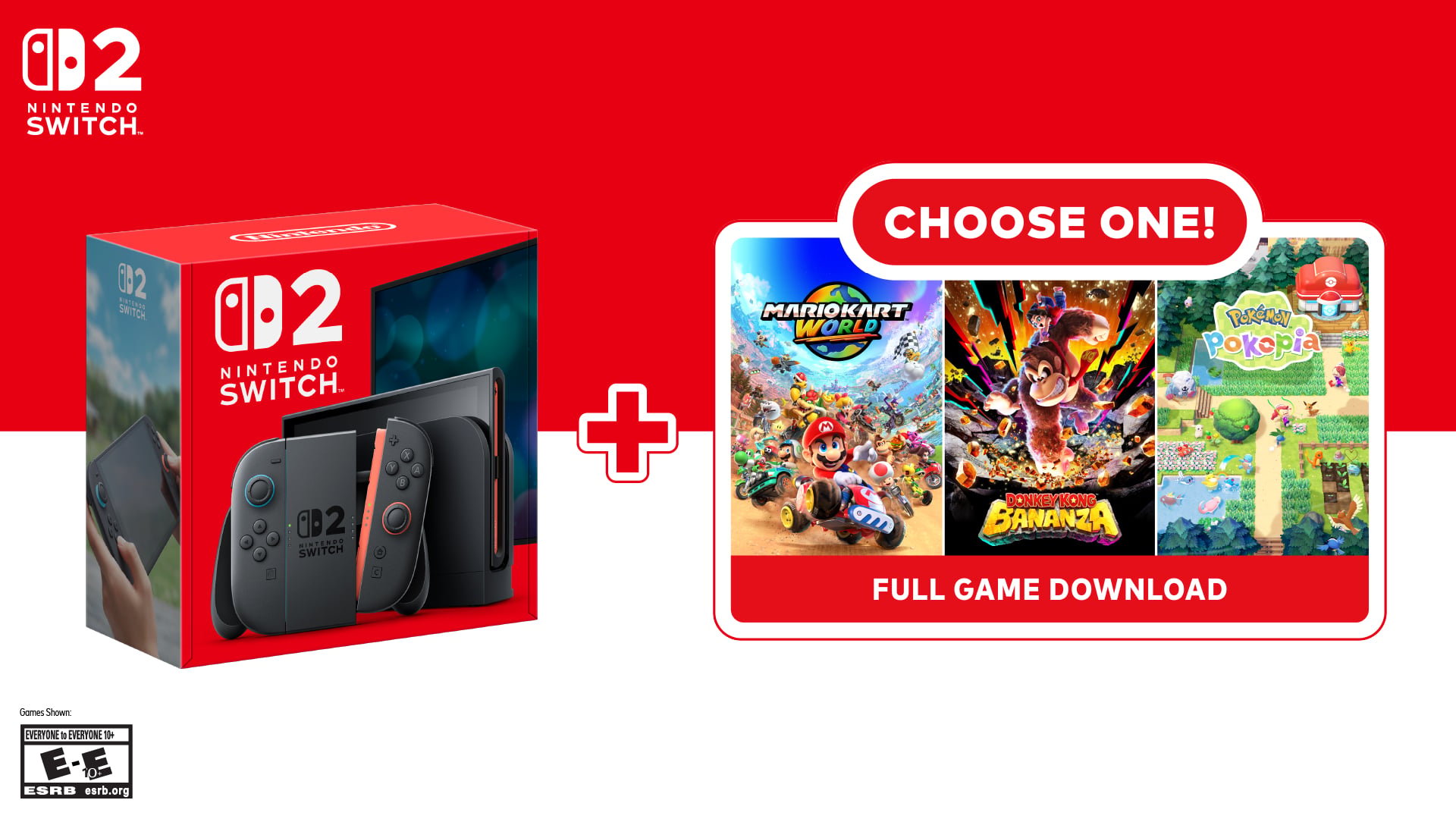 Pacote por tempo limitado Switch 2 ‘Choose Your Game’ anunciado