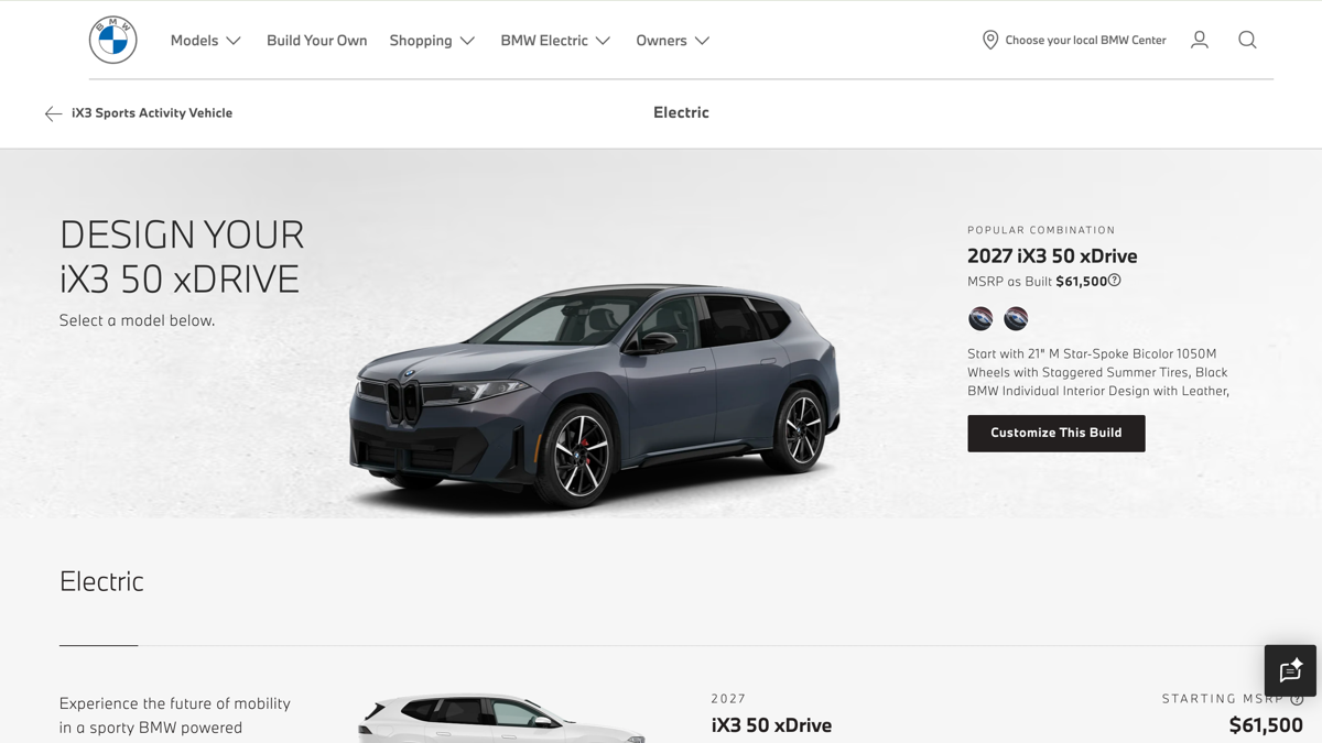 BMW iX3 parece uma pechincha até chegar a US$ 90 mil
