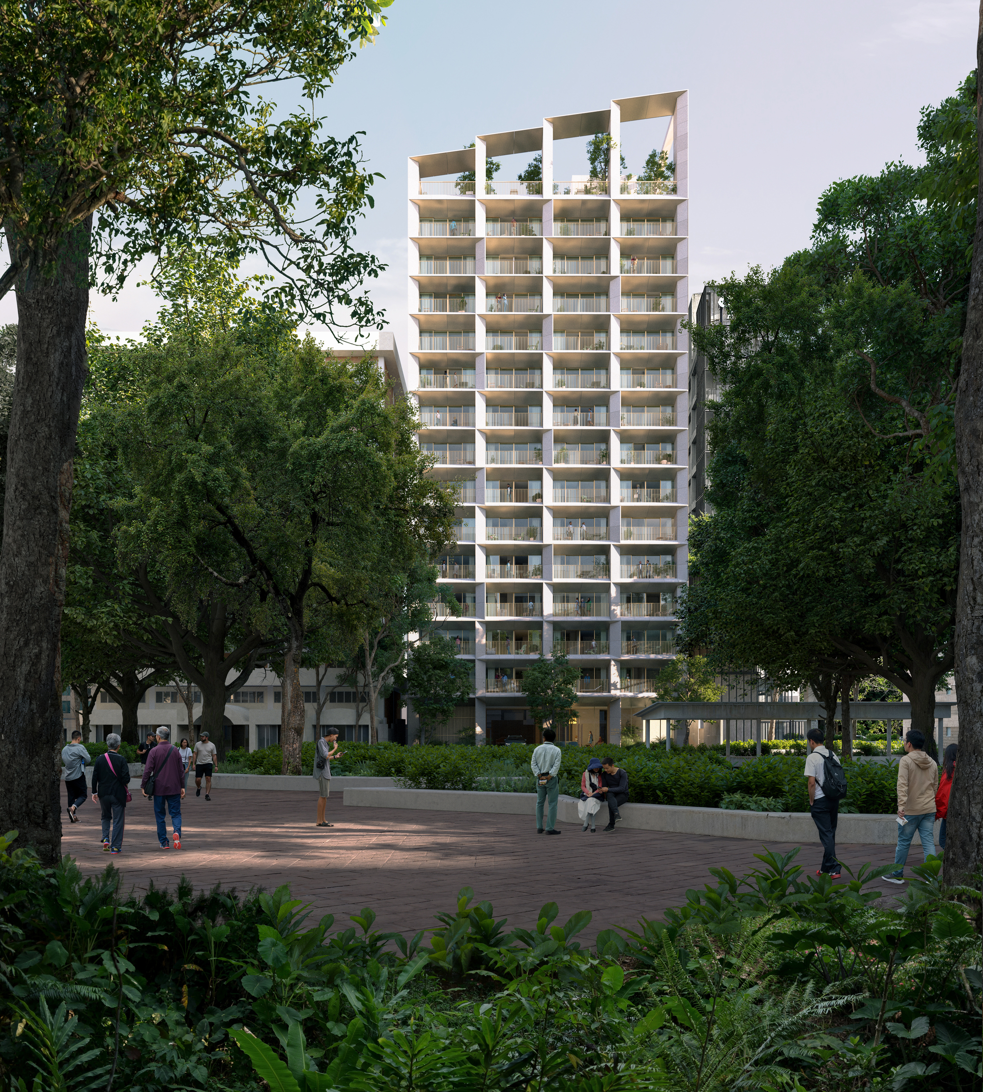 Henning Larsen revela projetos para torre residencial adjacente ao Daan Park em Taipei