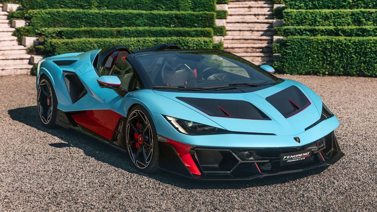 Lamborghini Fenomeno Roadster revelado com 1.065 HP V12 e janelas laterais estranhas