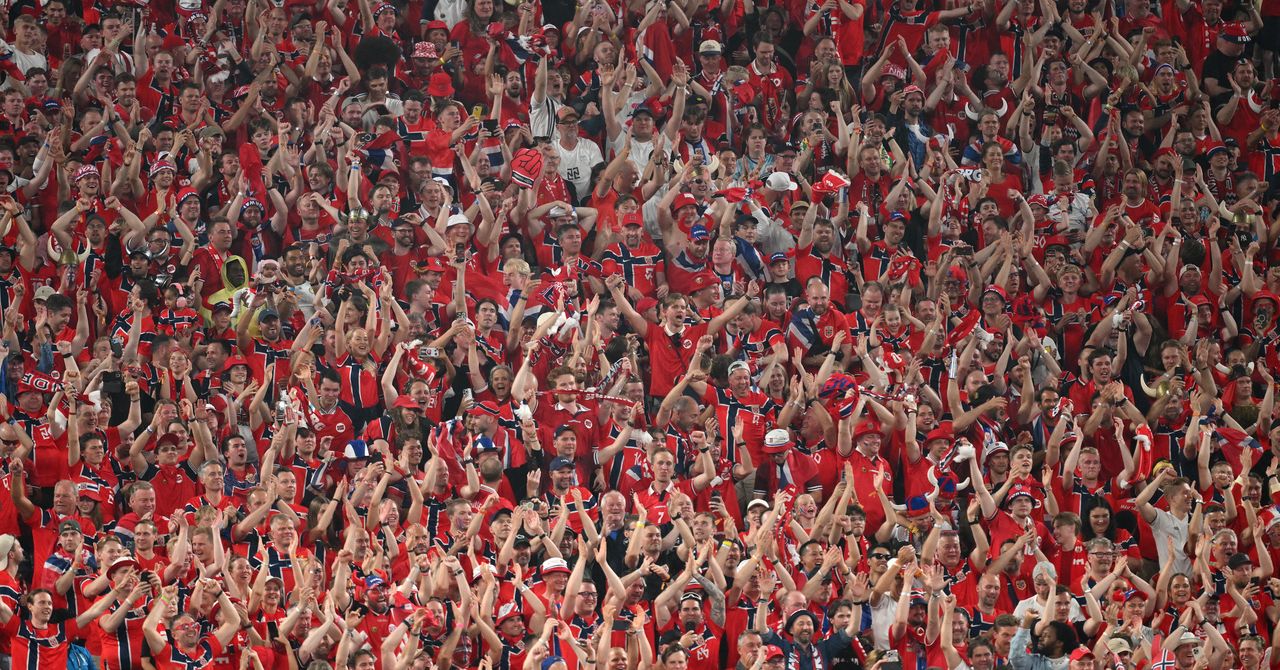 Cada vez que a Noruega marca um gol na Copa do Mundo, a cidade de Bergen treme