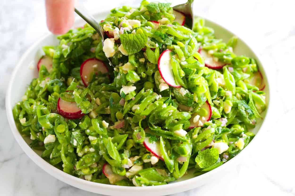 Receita de salada de ervilha com açúcar