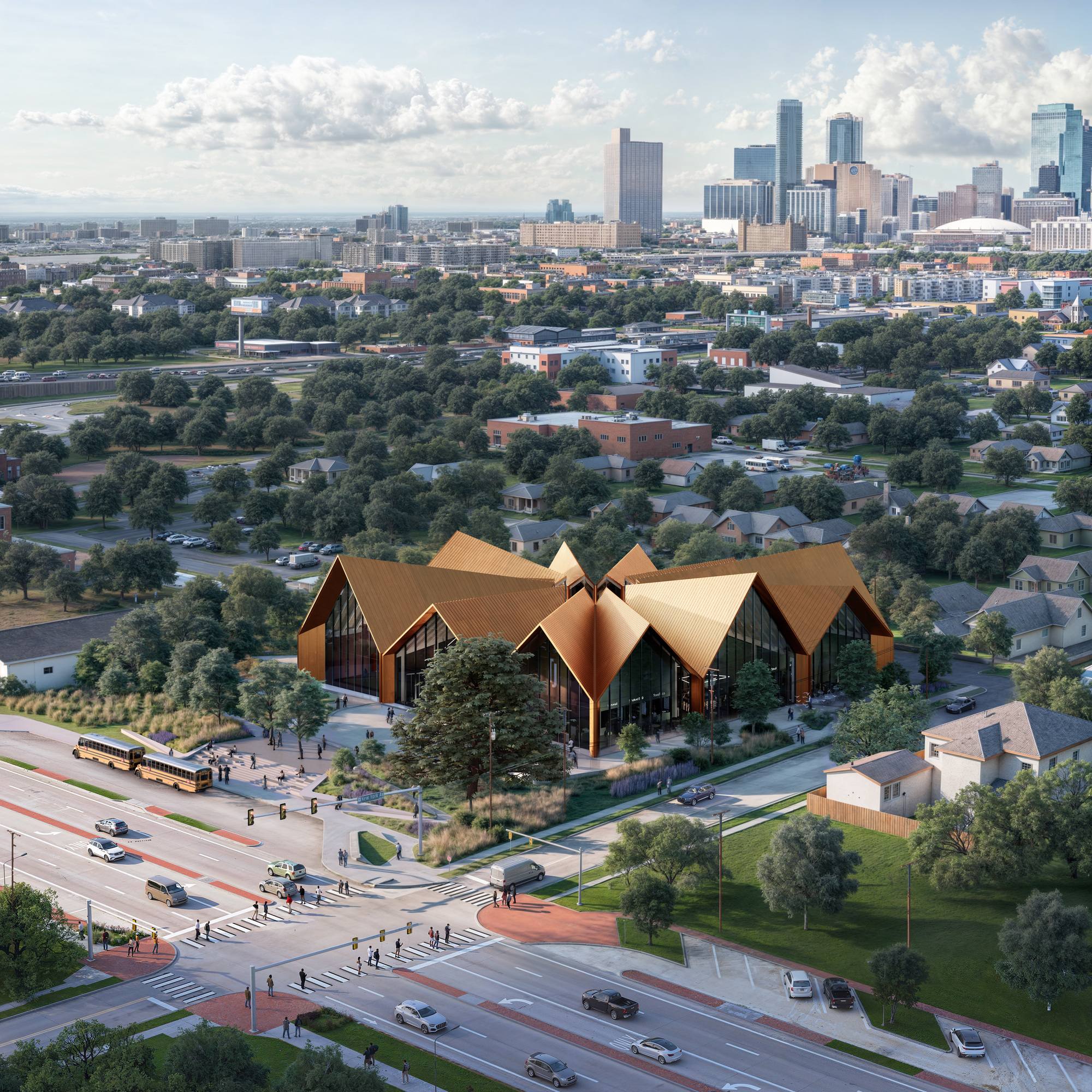 BIG revela novas imagens do National Juneteenth Museum antes da construção em Fort Worth, Texas