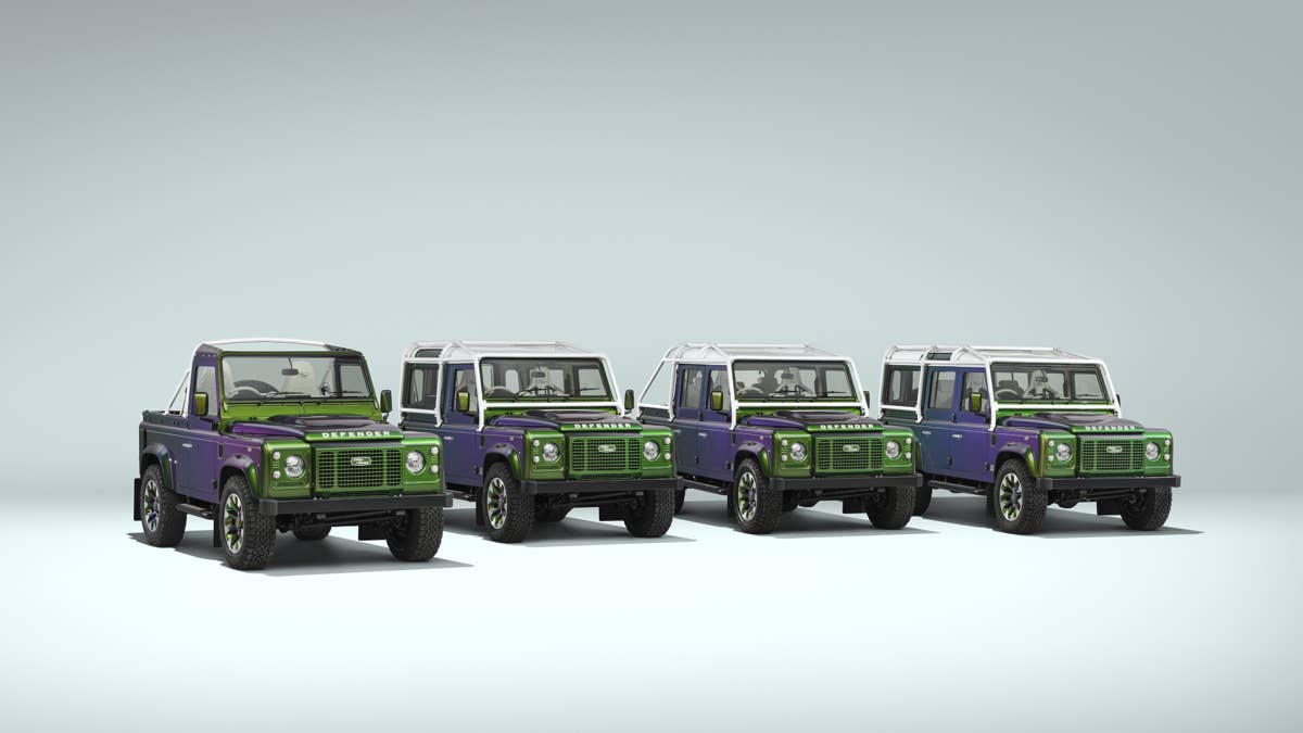 Um comprador encomendou quatro Defender V8s clássicos que mudam de cor