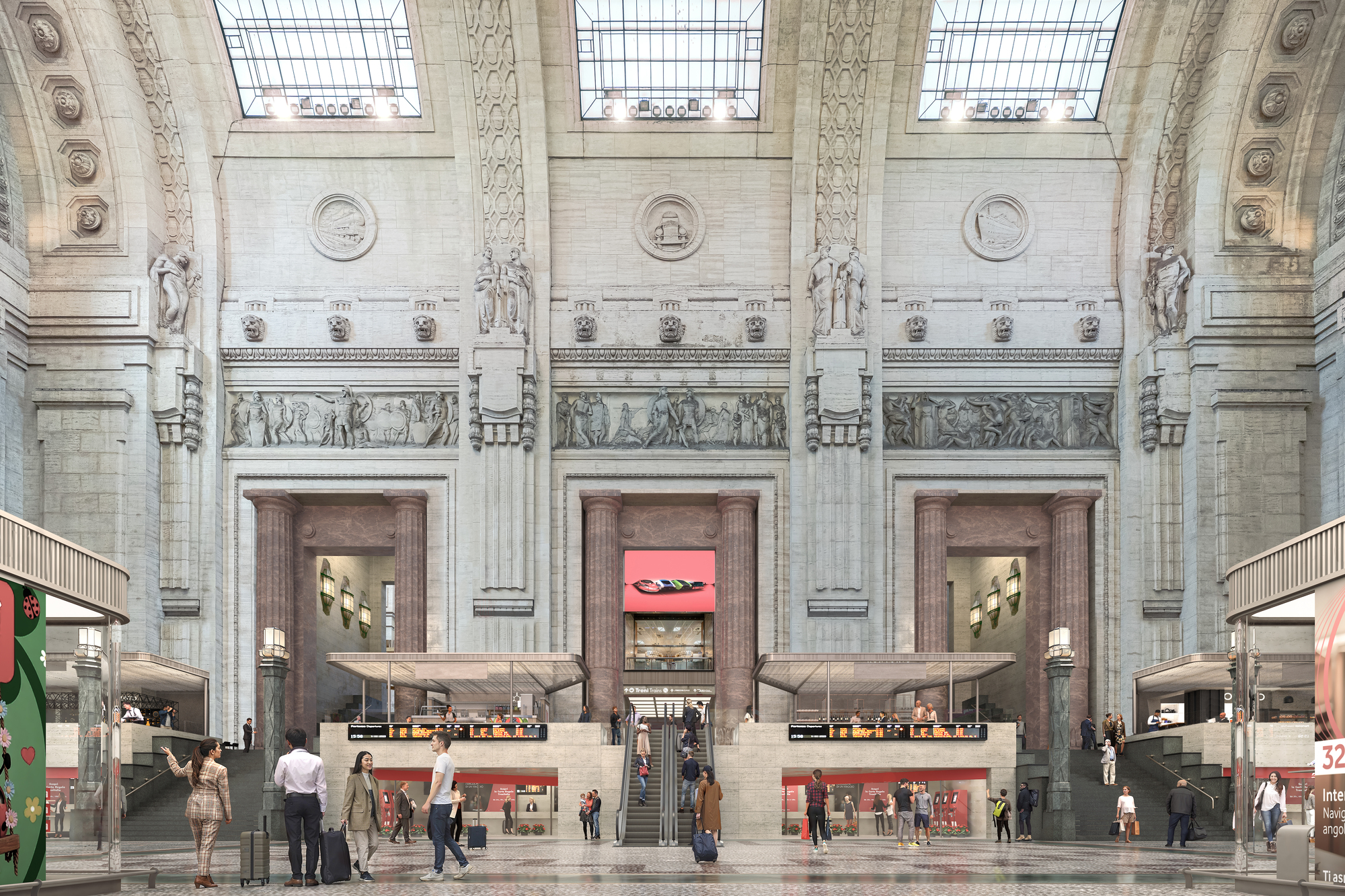 Parque reimagina os interiores de Milano Centrale, monumento ferroviário da era fascista de Mussolini