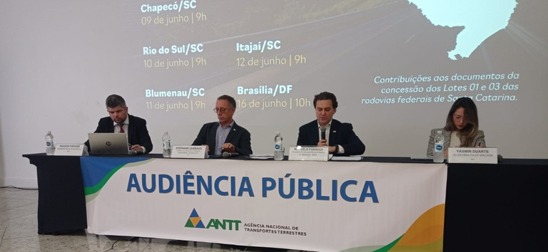ANTT define locais das sessões presenciais em Concórdia e Joaçaba para debater concessão de rodovias federais em Santa Catarina — Agência Nacional de Transportes Terrestres