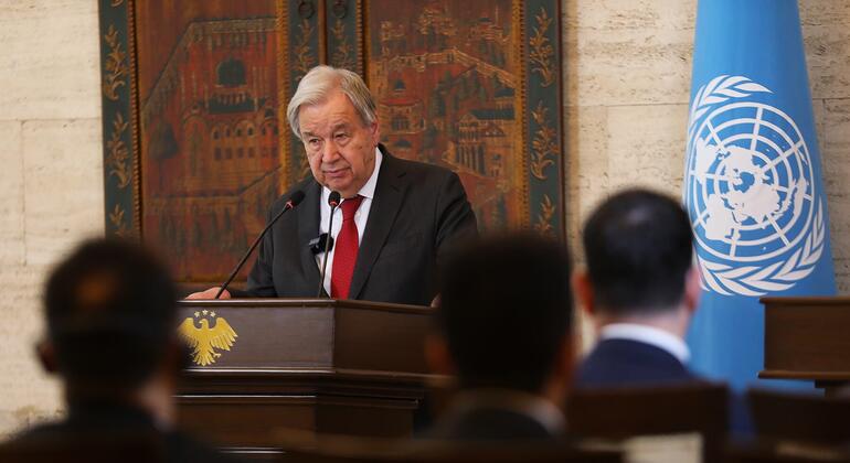 Na Síria, Guterres reforça apoio da ONU para transição política e reconstrução