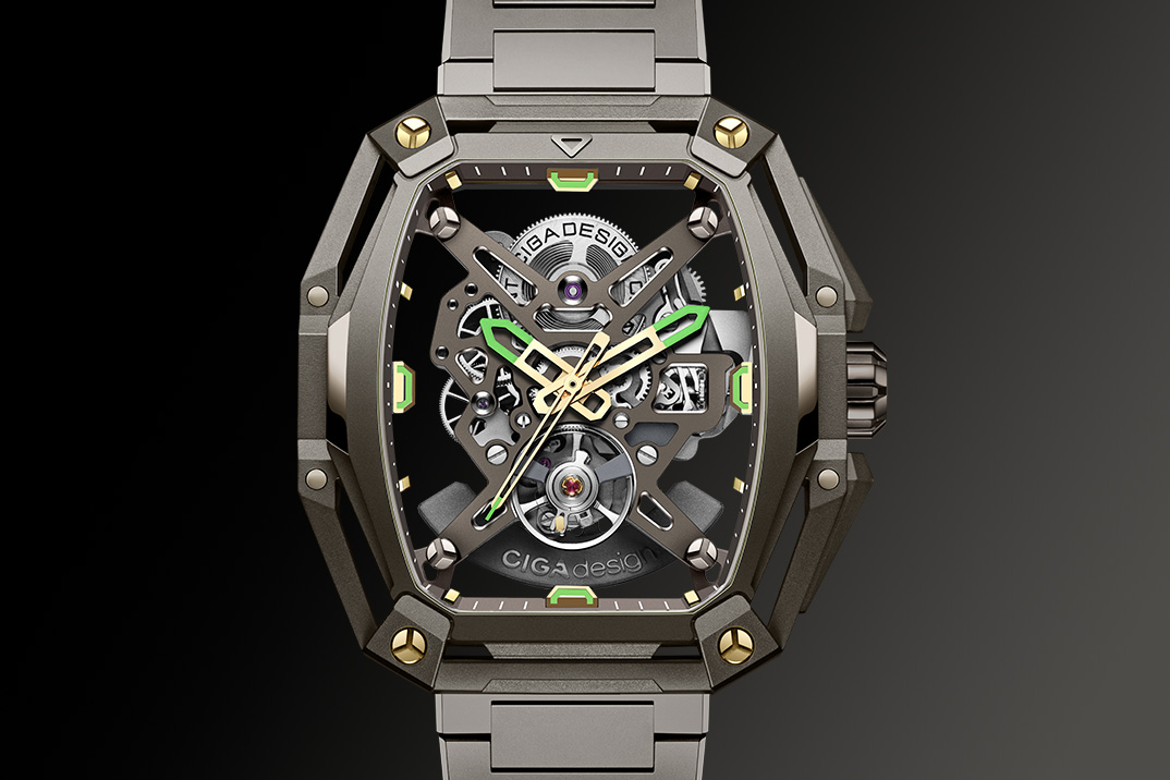 Hunter Vintage da CIGA design revela seu movimento interno em ouro jateado