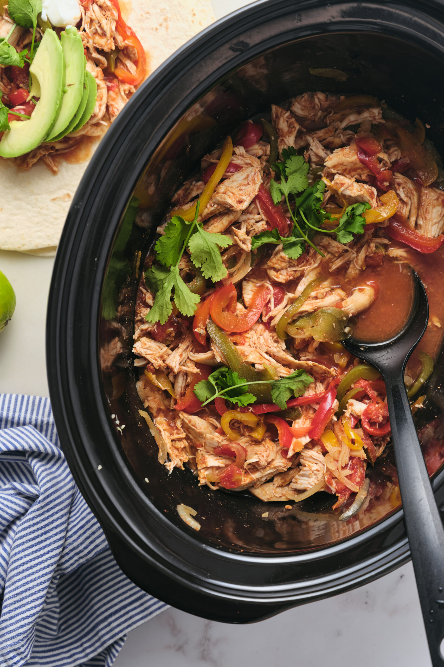 Fajitas de frango de cozimento lento – Food Faith Fitness