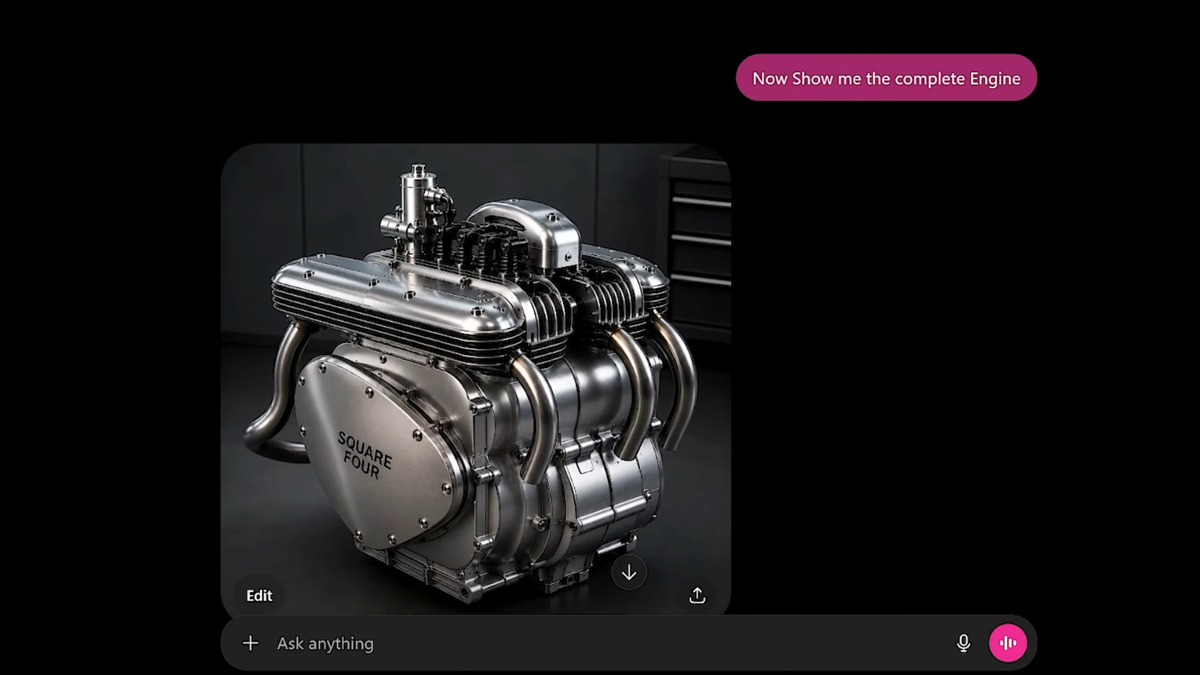 Este motor ‘Square Four’ gritante foi construído usando IA e sucata