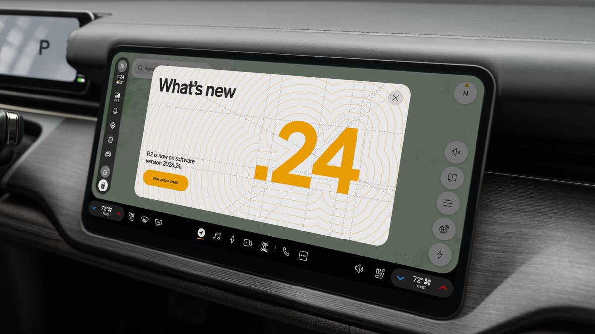 Rivian R2 obtém sua primeira atualização OTA séria com modo de inicialização, conforto para animais de estimação e muito mais