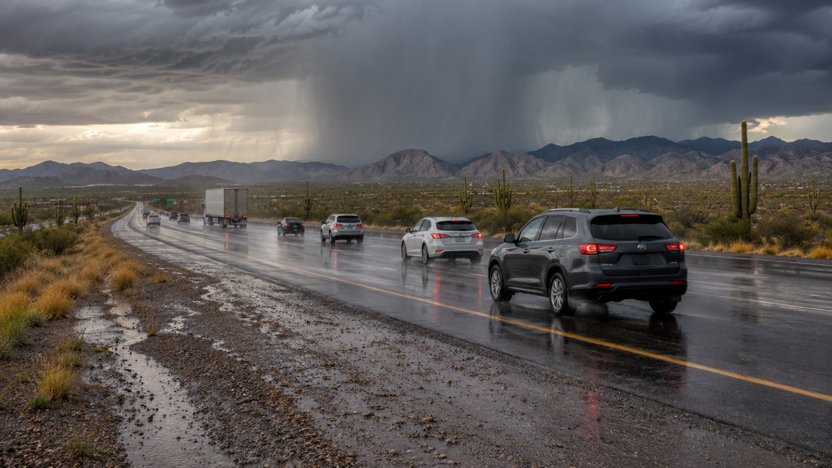 Inundações repentinas de monções atingem o Arizona: motoristas I-10 e I-8 alertados quando tempestades surgem no meio da semana